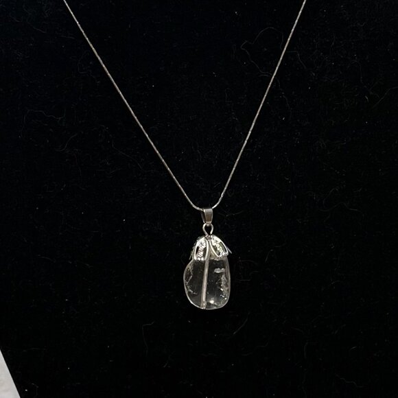 2/$20, Natural Clear Quartz Pendant, Large Tumbled Genuine Gemstone Pendant - Picture 8 of 11